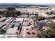 Aerial perspective highlights home's desert landscape, city views, large lot, and potential at 2755 E Russell Rd, Las Vegas, NV 89120