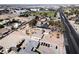 Wide aerial shot displaying the property's proximity to local amenities and green spaces at 2755 E Russell Rd, Las Vegas, NV 89120