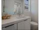 Elegant bathroom featuring modern vanity, walk-in shower, and toilet at 2797 Turtle Head Peak Dr, Las Vegas, NV 89135