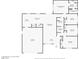 Detailed floorplan showing layout of house including garage, bedrooms, and bathrooms at 6920 Singing Dunes Ln, Las Vegas, NV 89145