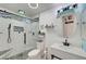 Beautifully remodeled bathroom with a modern shower, stylish vanity, and elegant fixtures at 715 Heritage Point Dr, Henderson, NV 89002