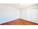 Bright bedroom features wood floors and closet, offering a comfortable and inviting space at 744 Hubbard St, Las Vegas, NV 89110