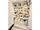 Walk-in pantry boasts ample shelving for organized storage, offering convenience and functionality at 7468 Wellfleet Bay Ave, Las Vegas, NV 89179