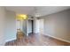 Airy bedroom with wood floors and ceiling fan, offers a comfortable and relaxing atmosphere at 8070 W Russell Rd # 1046, Las Vegas, NV 89113