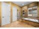 Bathroom featuring a walk-in shower and a soaking tub near two entry doors at 1016 Sable Mist Ct, Las Vegas, NV 89144