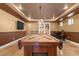 Game room features a pool table, a tv and table set at 1016 Sable Mist Ct, Las Vegas, NV 89144