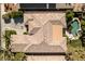 Overhead view of the home's roof alongside the backyard pool and landscaping at 10320 Luxembourg Ave, Las Vegas, NV 89145