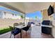 Outdoor patio area perfect for grilling and outdoor dining at 1076 Crescent Falls St, Henderson, NV 89011