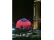 A night view of the Palazzo Tower and the sphere at 2000 N Fashion Show Dr # 2627, Las Vegas, NV 89109