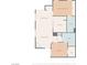 Detailed floor plan showcasing the layout of the home, including the primary bedroom and living room at 3451 Desert Cliff St # 103, Las Vegas, NV 89129