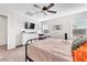 Bedroom with a ceiling fan and carpet floors at 4332 Stardusk Falls Ave, North Las Vegas, NV 89084