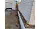 Backyard with block wall and garden bed at 5617 Alfred Dr, Las Vegas, NV 89108