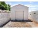 Exterior view of a one car detached garage at 5617 Alfred Dr, Las Vegas, NV 89108