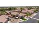 An aerial view of a single-Gathering home with desert landscaping at 7816 Glowing Peak St, Las Vegas, NV 89131