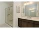 Bathroom features a large glass shower and a spacious vanity at 8550 Lost Pony St, Las Vegas, NV 89148