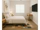 Bright bedroom featuring a cozy bed, stylish rug, and contemporary decor at 8550 Lost Pony St, Las Vegas, NV 89148