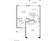 Main level floor plan featuring an open concept kitchen, great room, casual dining, and a two-car garage at 9027 Rolling Pietra St, Las Vegas, NV 89166