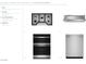 Kitchen appliances including range, vent hood, oven/microwave combo, and dishwasher shown in collage at 9027 Rolling Pietra St, Las Vegas, NV 89166