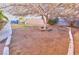 Picturesque backyard featuring a mature shade tree with brick surround and a well-maintained lawn at 9879 Jazzy June St, Las Vegas, NV 89183