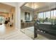Modern office featuring glass walls and stylish decor at 12382 Tudor Arch Dr, Las Vegas, NV 89138