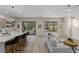 Open floor plan with modern furnishings and backyard access with beautiful views at 17 Winding Rd, Henderson, NV 89052