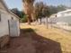 Spacious backyard with potential for landscaping and outdoor activities; partially fenced at 192 W Alma Ave, Overton, NV 89040