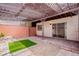 Picturesque backyard with pergola, gravel, pavers, and artificial grass at 233 Pecos Way, Las Vegas, NV 89121
