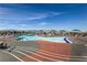 Community pool with a view of the mountains at 2535 Leighton Ave, Henderson, NV 89052