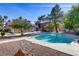 Community pool area with clean, inviting waters, surrounded by mature trees and landscaping at 2963 Juniper Hills Blvd # 104, Las Vegas, NV 89142