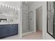 Bathroom with walk-in shower and contemporary vanity at 3632 Julia Waldene Ct, Las Vegas, NV 89129