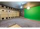 A large empty garage with high ceilings and a large garage door at 3632 Julia Waldene Ct, Las Vegas, NV 89129