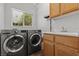 The laundry room boasts a washer, dryer, sink, and window at 3632 Julia Waldene Ct, Las Vegas, NV 89129