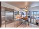 Compact kitchen design with stainless steel appliances and an open layout at 4381 W Flamingo Rd # 1905, Las Vegas, NV 89103