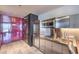 Features a compact kitchen with stainless steel appliances and adjacent storage at 4381 W Flamingo Rd # 1905, Las Vegas, NV 89103