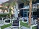 Elegant outdoor lounge showcasing ample seating and meticulous landscaping, perfect for relaxation and socializing at 4471 Dean Martin Dr # 1104, Las Vegas, NV 89103