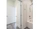 This bathroom has a shower-tub and stylish fixtures at 545 Thea St # 1315, Henderson, NV 89052