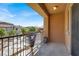 Charming balcony offers city views and a relaxing outdoor space at 8949 Merry Mullion Ct, Las Vegas, NV 89149