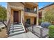 Charming home featuring private outdoor area with patio, grill, and wrought iron railing at 8949 Merry Mullion Ct, Las Vegas, NV 89149
