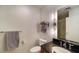 Modern bathroom featuring a sleek vanity, stylish lighting, and a glass-enclosed shower at 900 Las Vegas Blvd # 912, Las Vegas, NV 89101