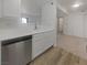 Modern kitchen features stainless steel dishwasher and white cabinets at 950 Seven Hills Dr # 217, Henderson, NV 89052