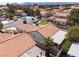 Community aerial view showing well-maintained homes and landscaping with mountain views at 317 Brent Ct, Henderson, NV 89074