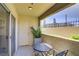 Comfortable patio with seating area and access to the unit at 4200 S Valley View Blvd # 1120, Las Vegas, NV 89103
