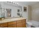 Well-lit bathroom with granite countertops, stylish light fixtures, and neutral walls at 4200 S Valley View Blvd # 1120, Las Vegas, NV 89103