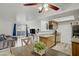 Open concept living area with combined living room, dining area and kitchen at 4200 S Valley View Blvd # 1120, Las Vegas, NV 89103