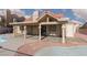 Backyard featuring a patio, door, desert landscaping, and pool at 426 Lost Trail Dr, Henderson, NV 89014