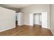 A spacious bedroom with neutral paint and beautiful wood-look flooring at 426 Lost Trail Dr, Henderson, NV 89014