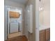 A view of the utility area showing a washer, dryer and adjacent sink at 426 Lost Trail Dr, Henderson, NV 89014