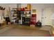 Organized garage space with shelving, storage solutions, and ample room for vehicles and tools at 4732 S Adriano Way, Pahrump, NV 89061
