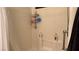 Clean, well-maintained shower with white tile and safety bars at 4732 S Adriano Way, Pahrump, NV 89061