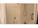 Close-up of shower with tiled walls, grab bar, and adjustable shower head at 4732 S Adriano Way, Pahrump, NV 89061